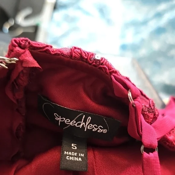 Speechless Burgundy Strapless Dress - Picture 2 of 3